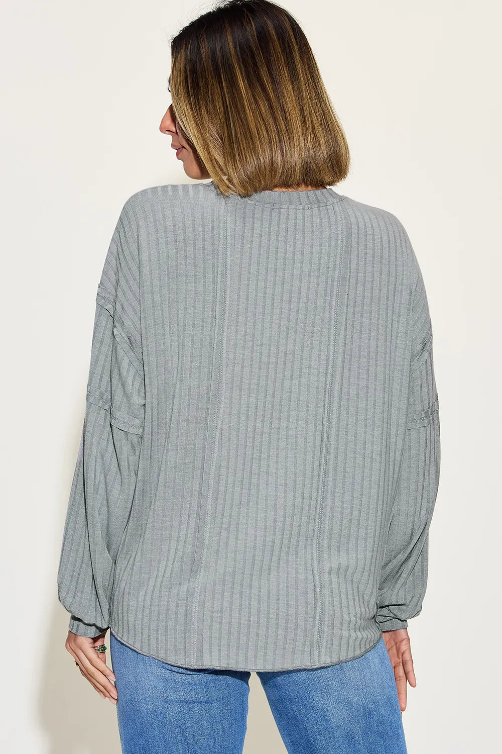 Full Size Ribbed Round Neck Long Sleeve T-shirt (14)