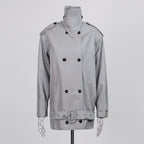 Double-breasted Cropped Trench Coat photo 2