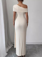 One-shoulder Ruched Maxi Dress (2)