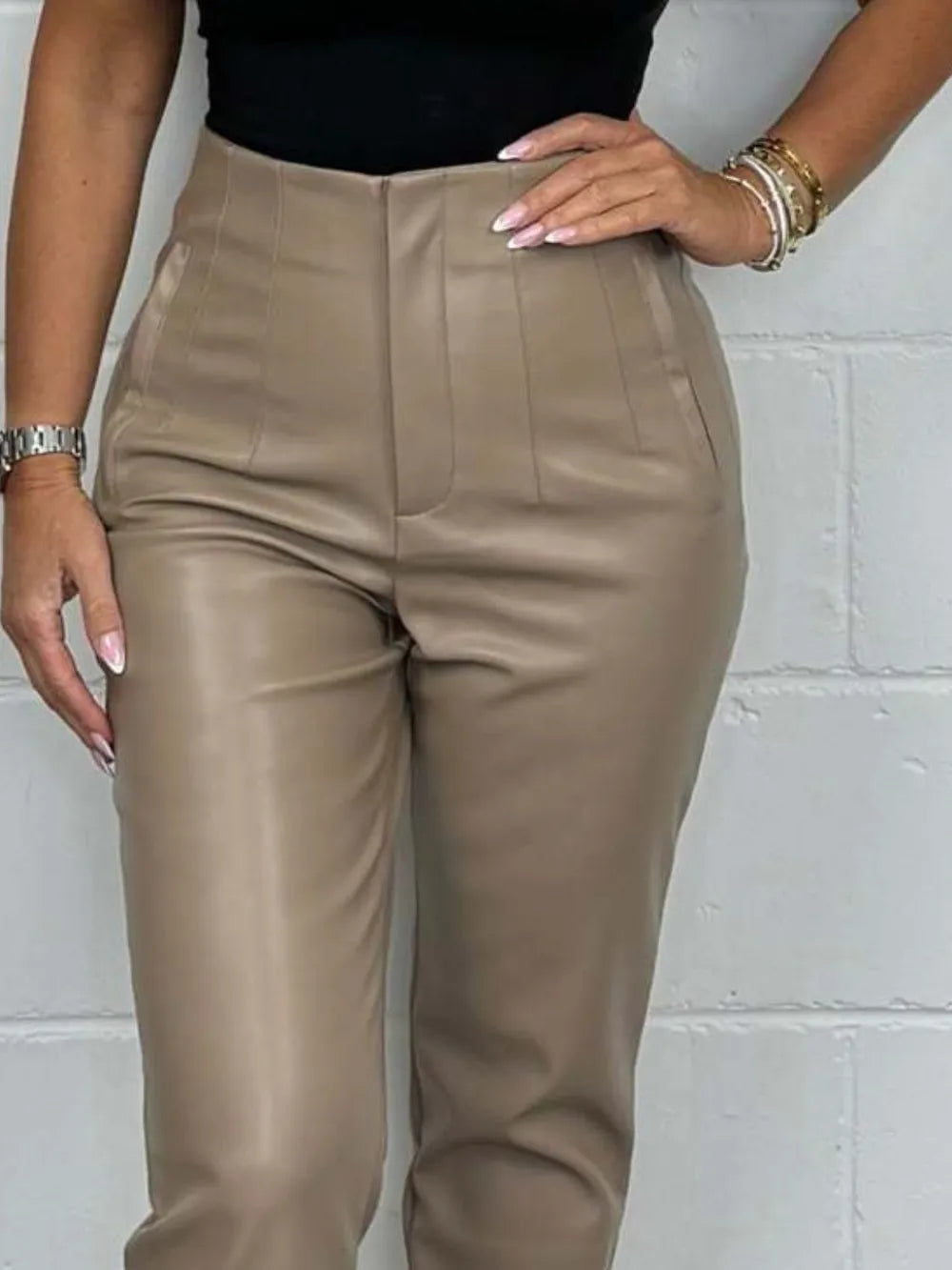 Full Size High Waist Straight Pants Plus (3)