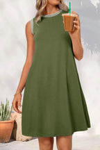 Round Neck Sleeveless Mini Tank Dress (5)