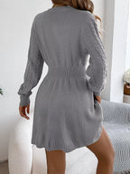 Cable Knit Long Sleeve Sweater Dress (18)