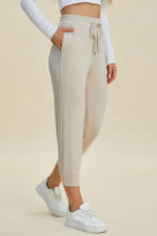Full Size Air Scuba Drawstring High Waist Cropped Pants (6)