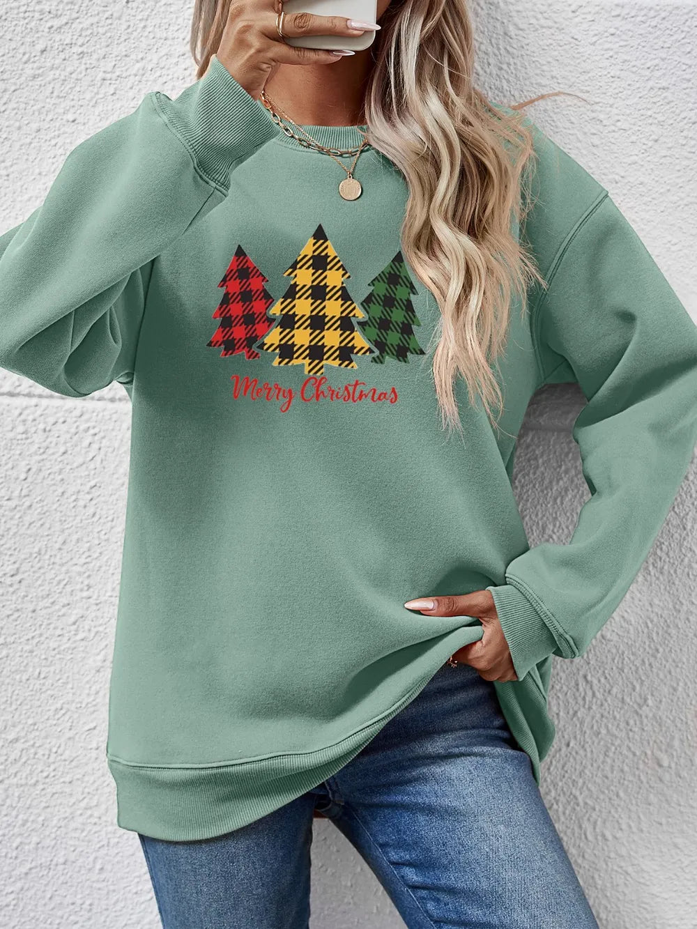 Merry Dropped Shoulder Sweatshirt