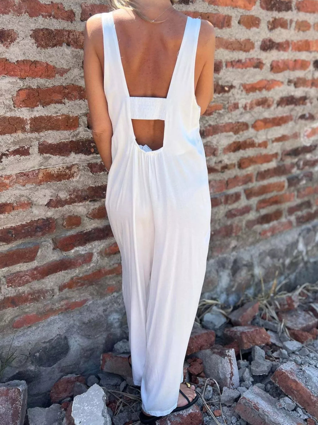 Full Size Button-front Wide Leg Jumpsuit Plus (6)