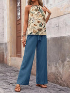 Printed Tank Top Wide Leg Pants Set (10)