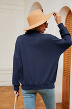 Half-zip Dropped Shoulder Sweatshirt (8)