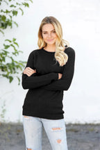 Round Neck Raglan Sleeve Sweater (13)