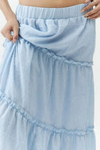 Frill Elastic Waist Skirt (6)