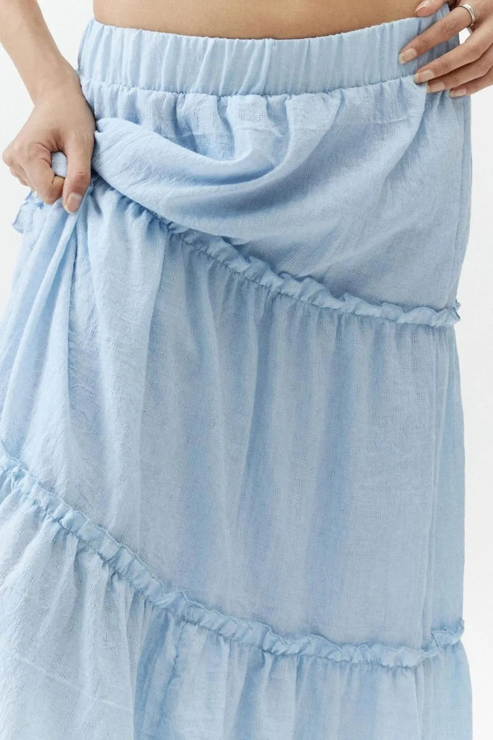 Frill Elastic Waist Skirt (6)