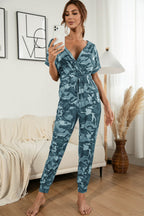 Surplice Neck Tied Short Sleeve Jumpsuit (8)