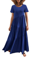 Round Neck Tiered Ruffle Maxi Dress (20)