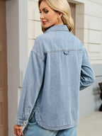 Button Up Dropped Shoulder Denim Jacket (11)