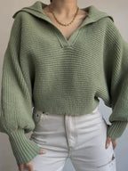 Johnny Collar Long Sleeve Sweater (17)