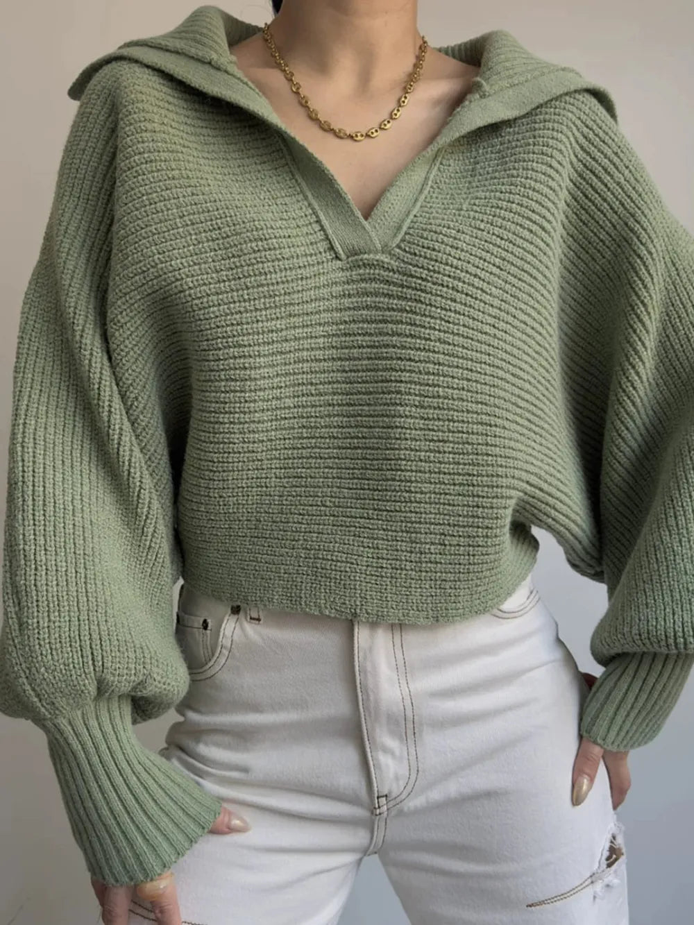 Johnny Collar Long Sleeve Sweater (17)