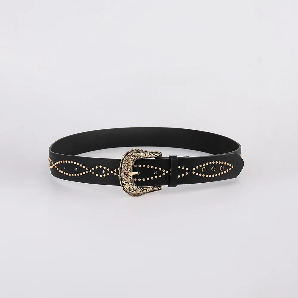 Pu Leather Rhinestone Belt (2)