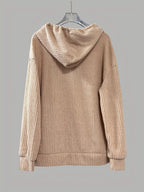 Button-front Drawstring Hoodie (7)