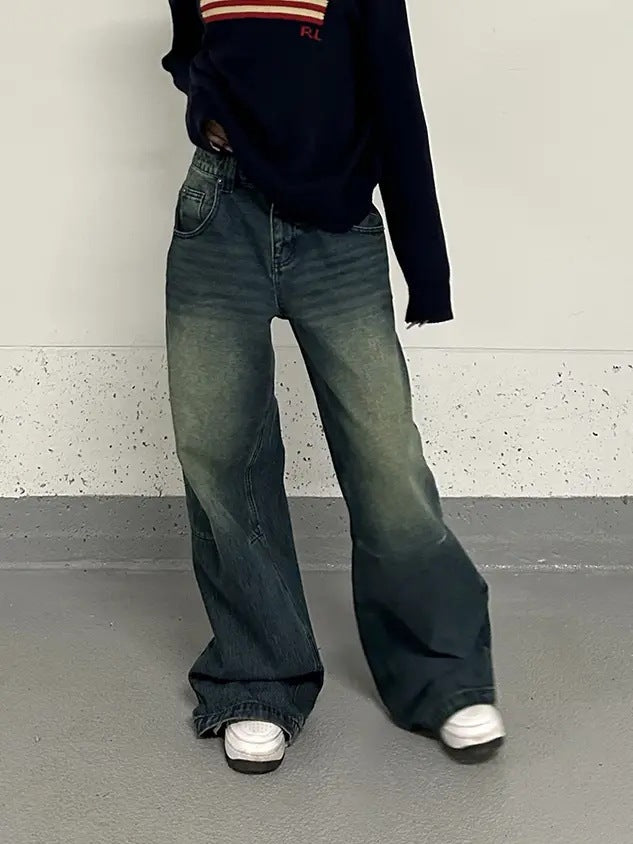 Plus Size Idle Retro Washed Jeans photo 7