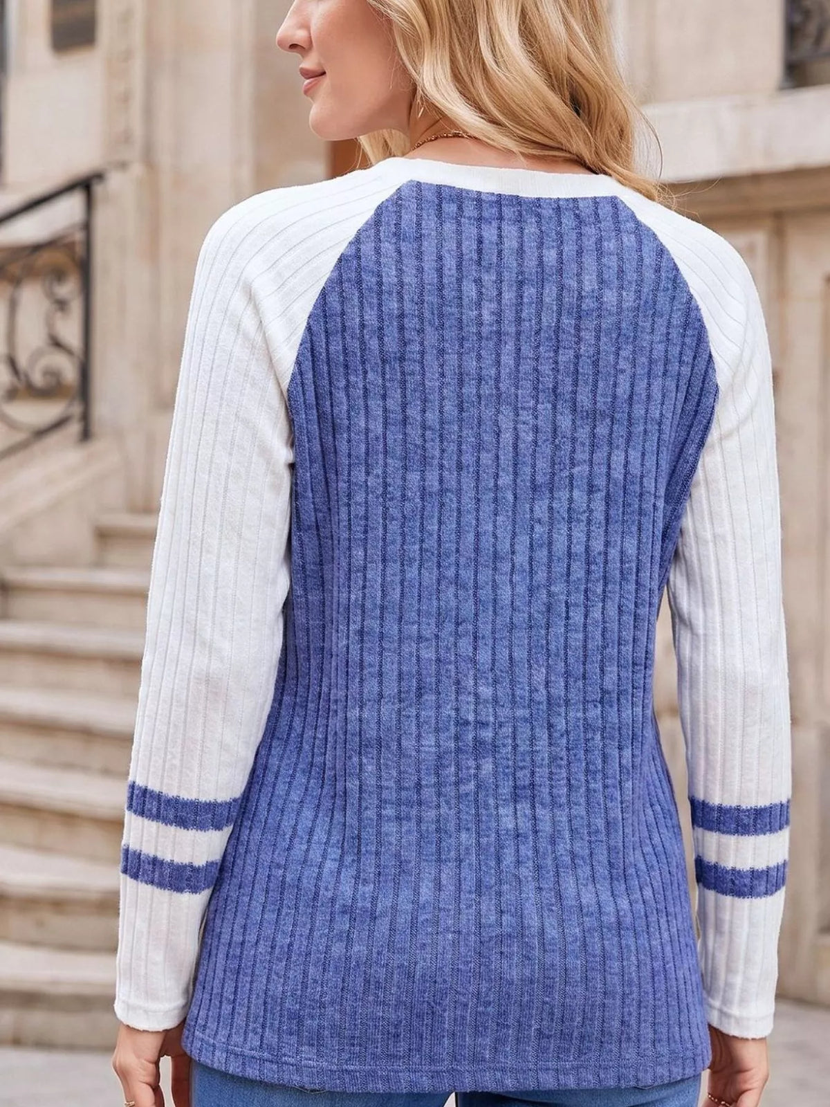 Ribbed Raglan Sleeve T-shirt (10)