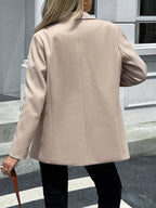 Lapel Collar Button Up Blazer (2)