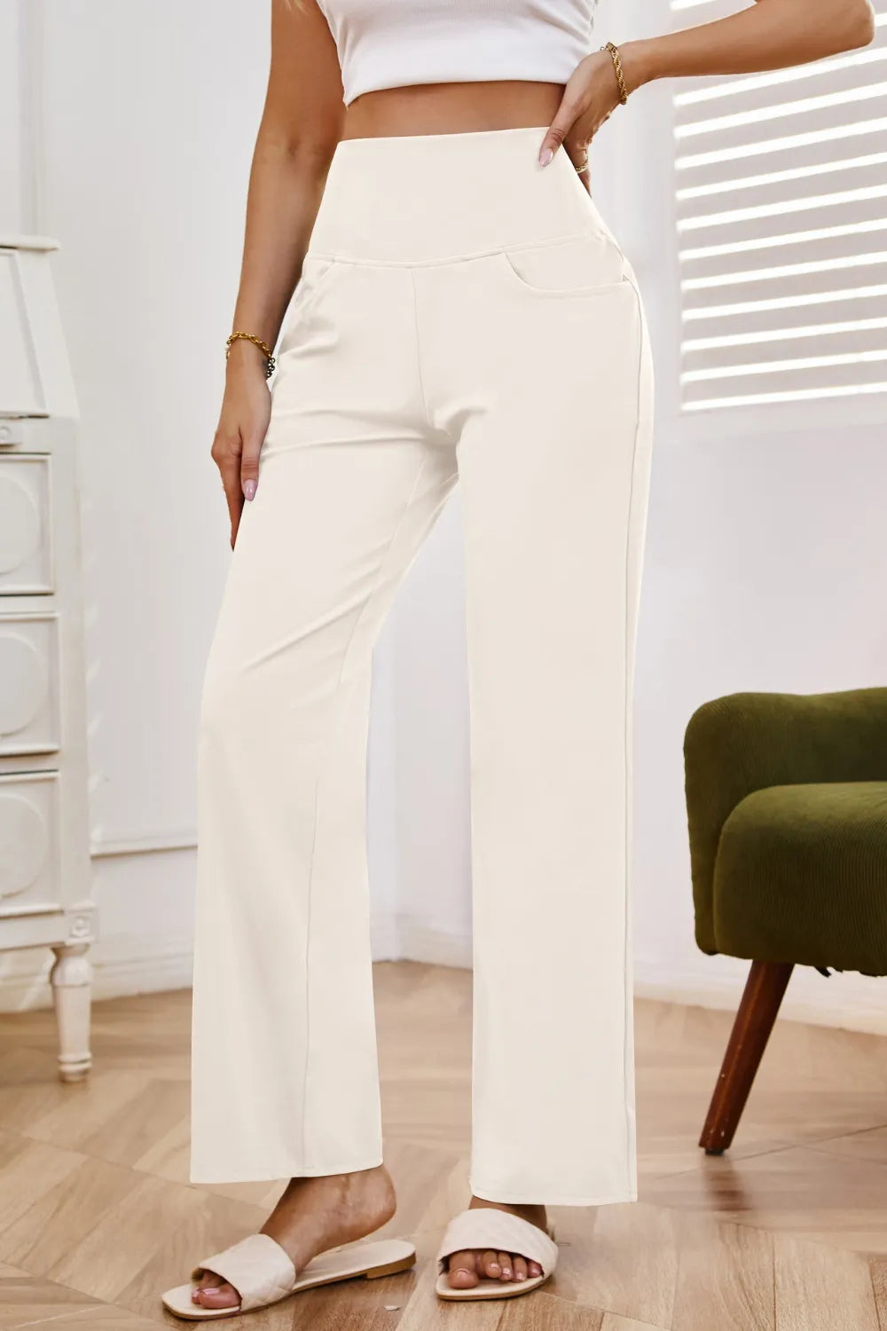 High Waist Wide Leg Pants Pockets (18)