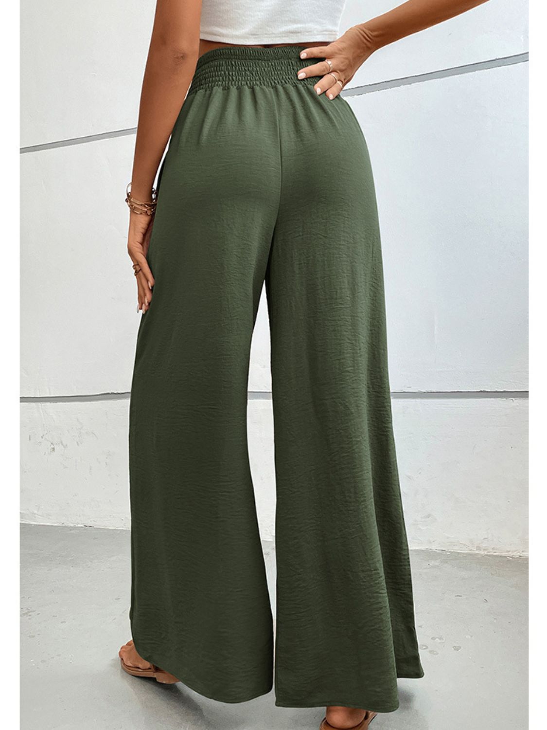 Wide Waistband Relax Fit Long Pants (16)