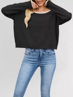 Round Neck Dropped Shoulder Sweater (20)