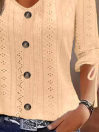 Eyelet Tie-sleeve Detail Top (12)