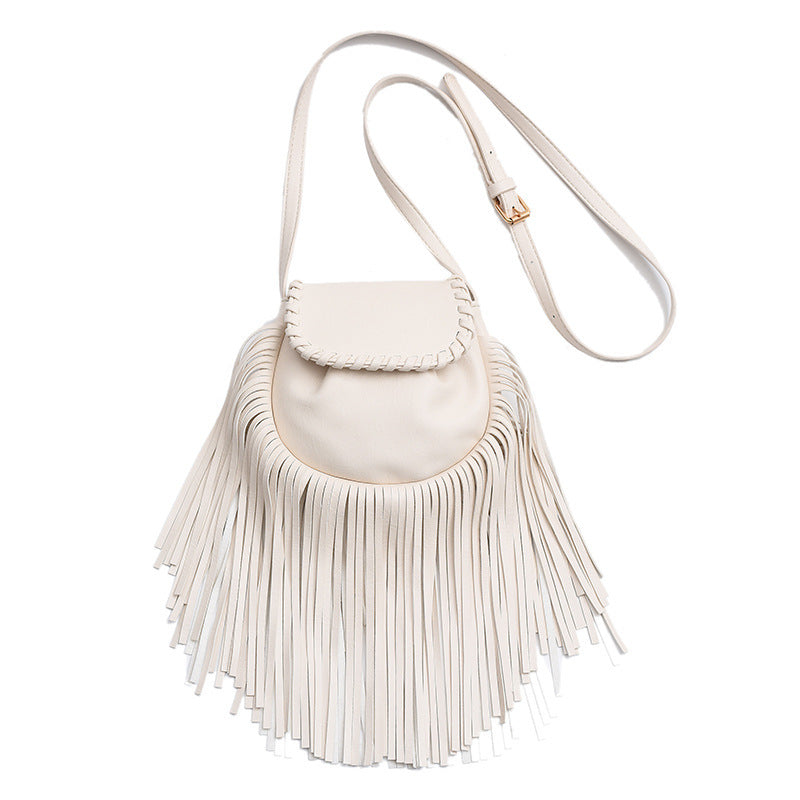 Trend Retro Tassel Shoulder Cross Body Bucket Bag variant CJNS181117801AZ