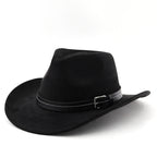 Belt Decoration Suede Curling Western Cowboy Hat Top photo 1