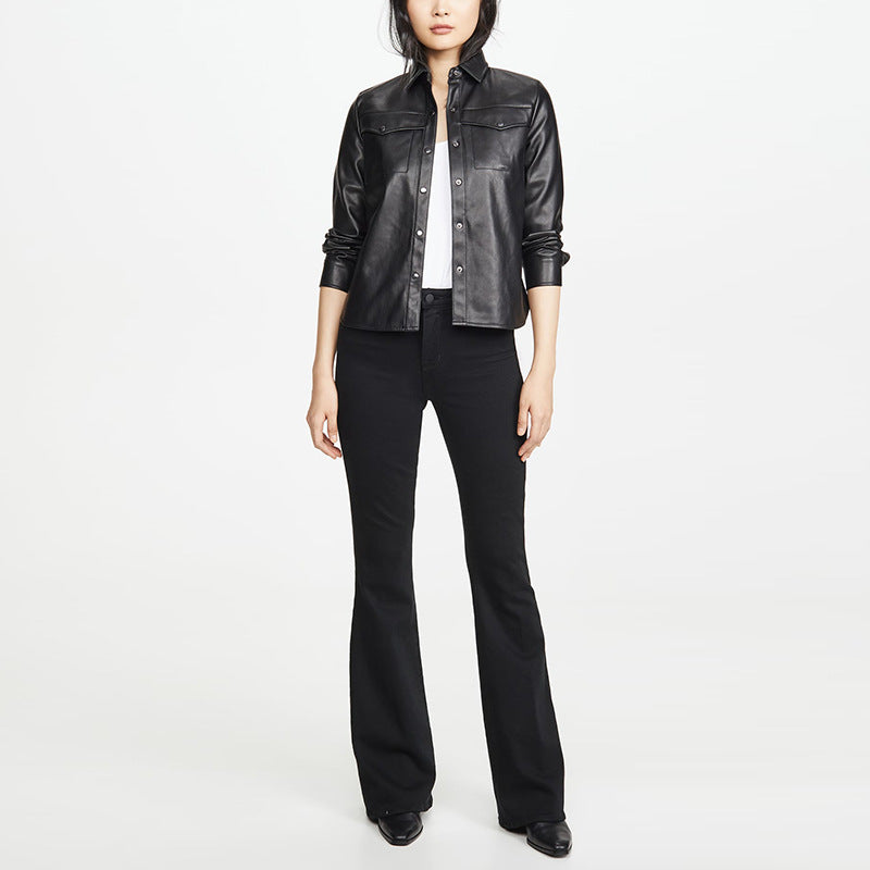 Big High Waist Slim-fit Trousers photo 2