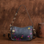 Retro First-layer Cowhide Simple Shoulder Bag photo 2