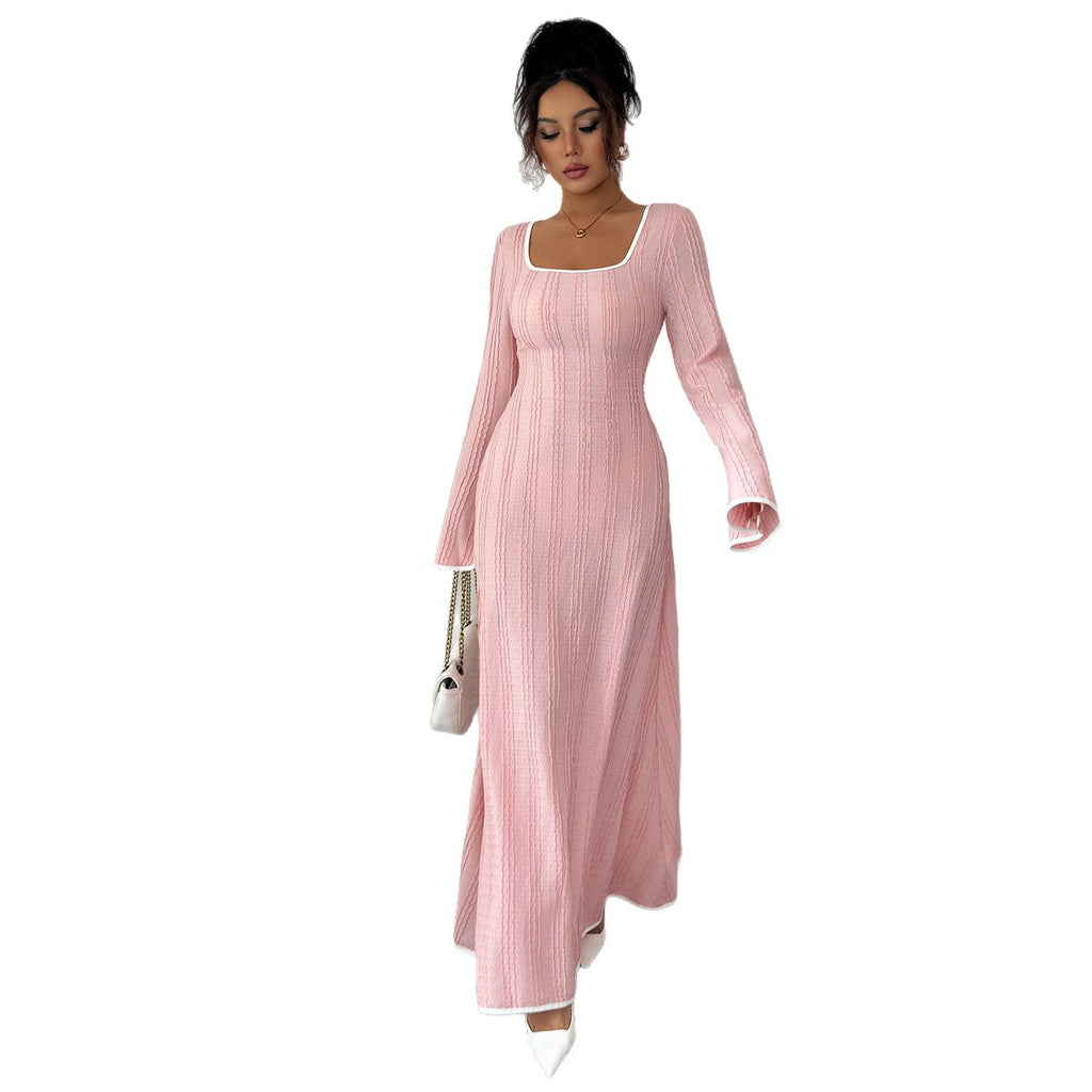 Slim-fitting Simple Long Sleeve Dress Clothing photo 1