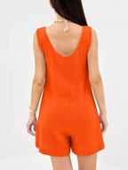 Casual Button-down Sleeveless Romper (25)