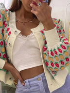 Floral Button Up Long Sleeve Cardigan (3)