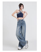 Wide Leg Jeans High Waist Baggy Straight Trousers photo 34
