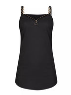 Zipper Detail Chain Strap Cami (2)