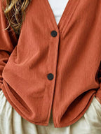 Casual Corduroy Button-up Cardigan (16)