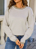 Striped Round Neck Sweater (13)