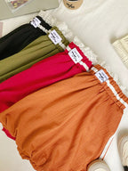 Lace Trim Elastic Waist Mini Skirt (11)