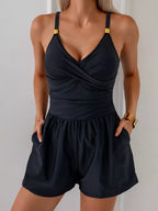 V-neck Spaghetti Strap One-piece Swimsuit (6)