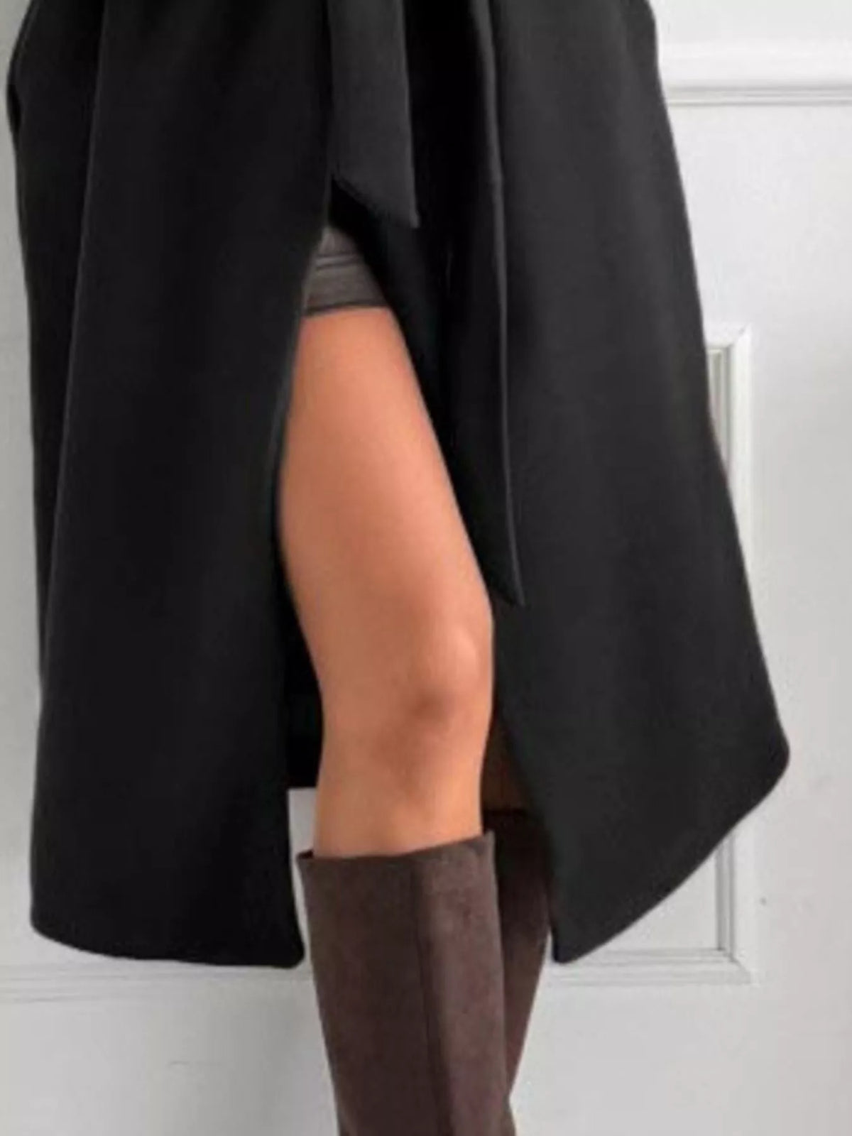 Tie Waist Longline Coat (3)