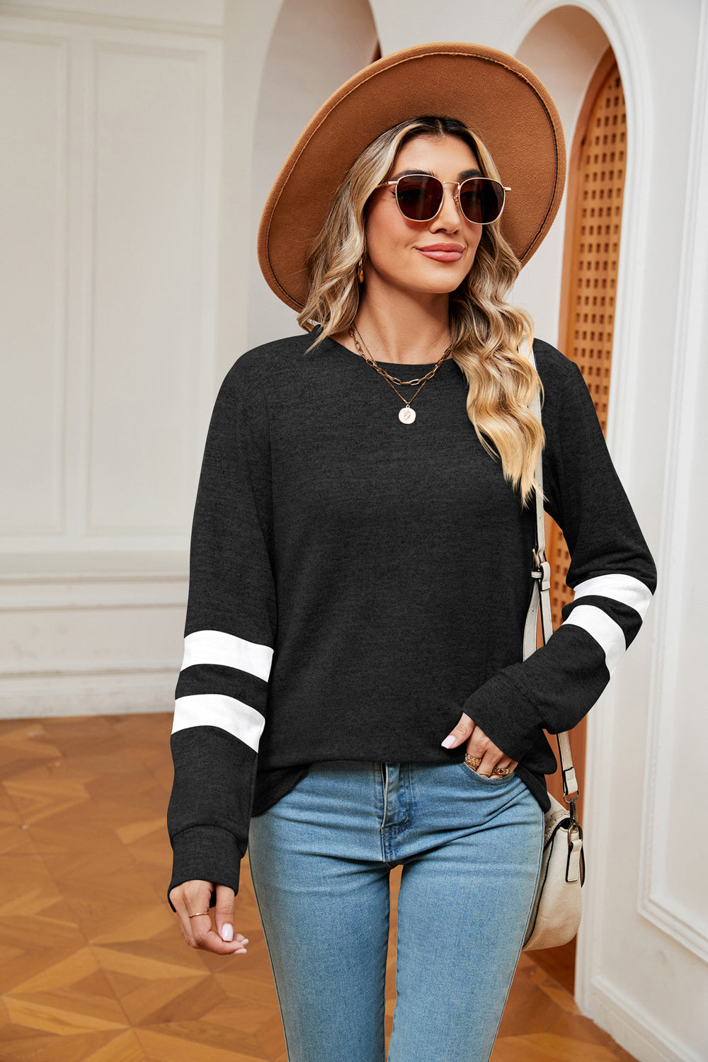Round Neck Long Sleeve Top (4)