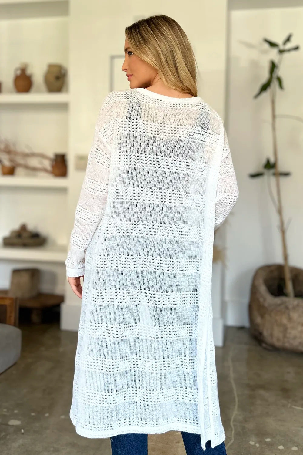 Full Size Open Front Longline Cardigan (24)