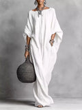 Loose Fit Boat Neck Dress