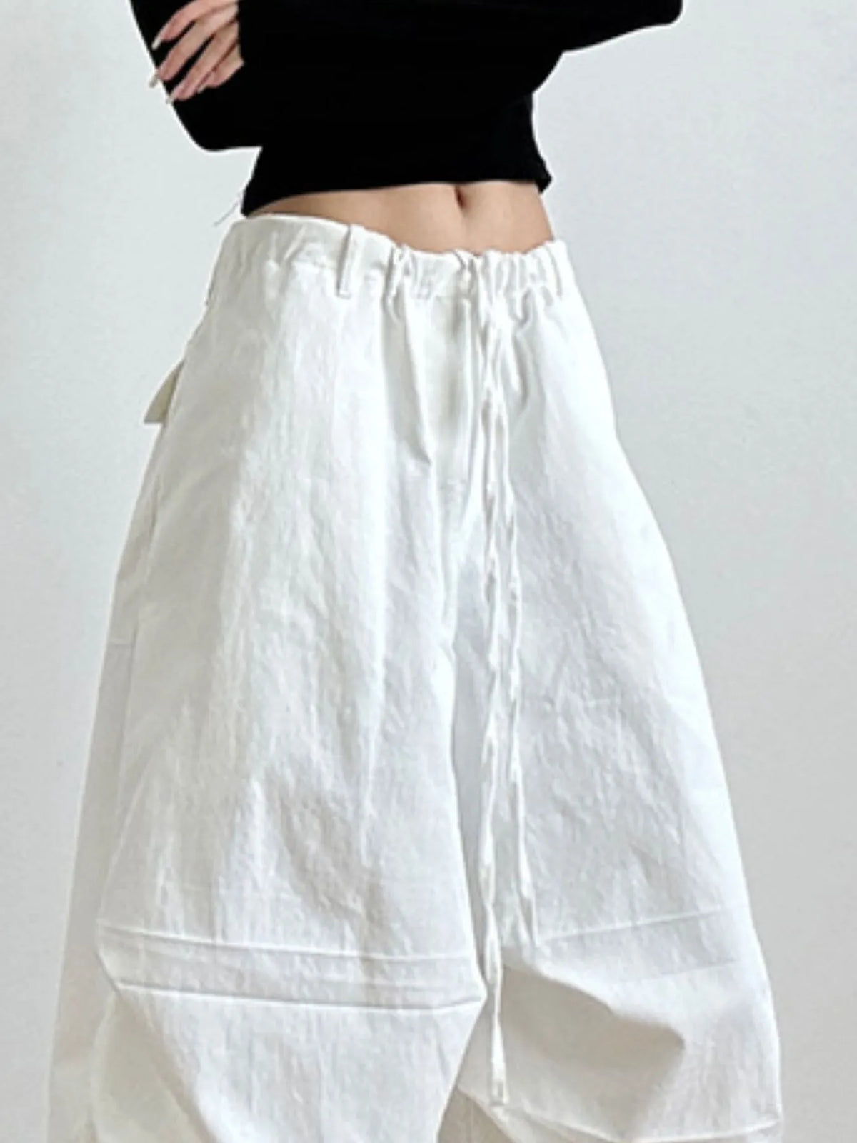 Wide Leg Casual Drawstring Pants (12)