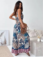 Printed Spaghetti Strap Wide-leg Jumpsuit (7)