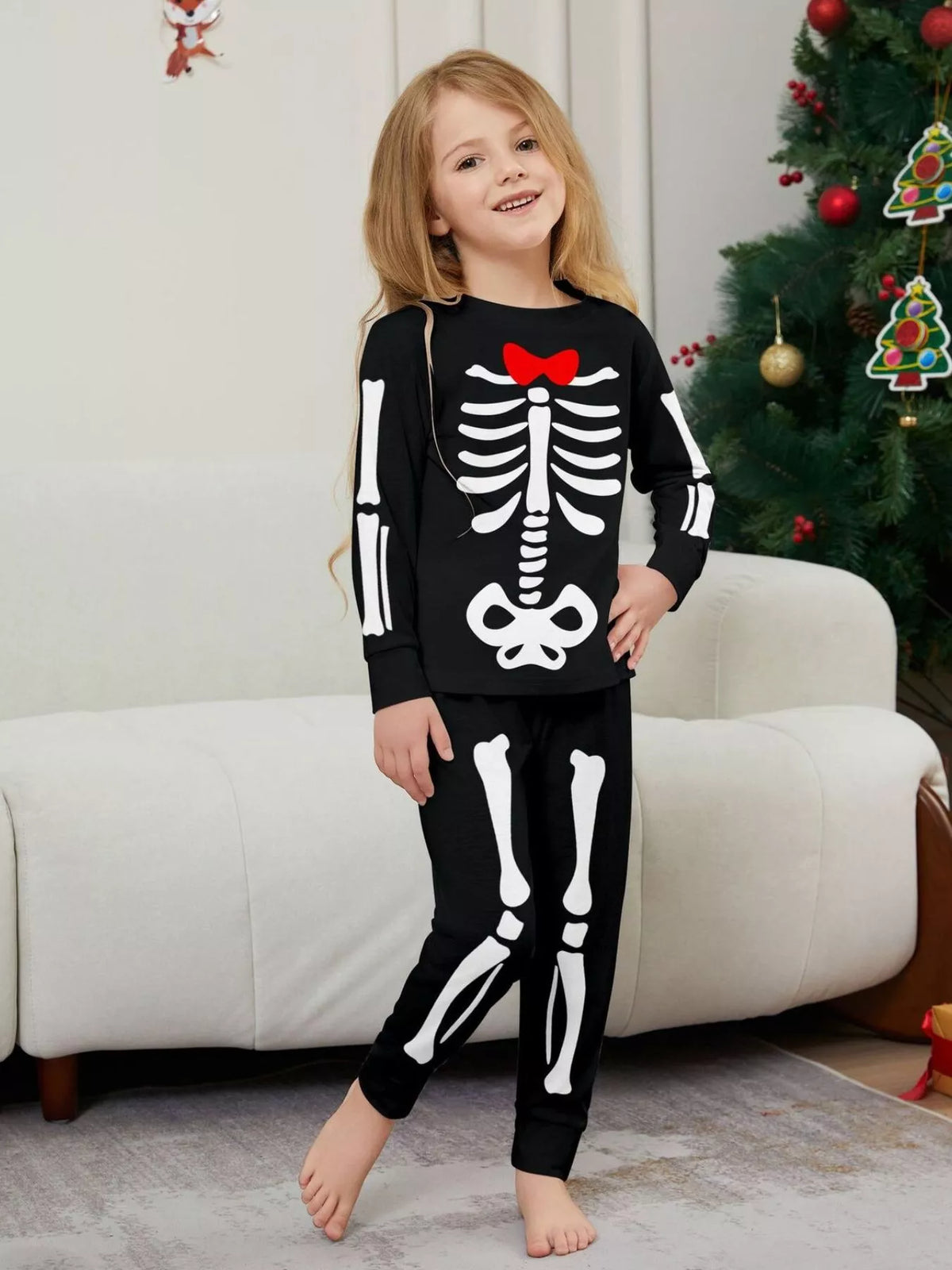 Full Size Matching Family Skeleton Pajama Set Plus (10)