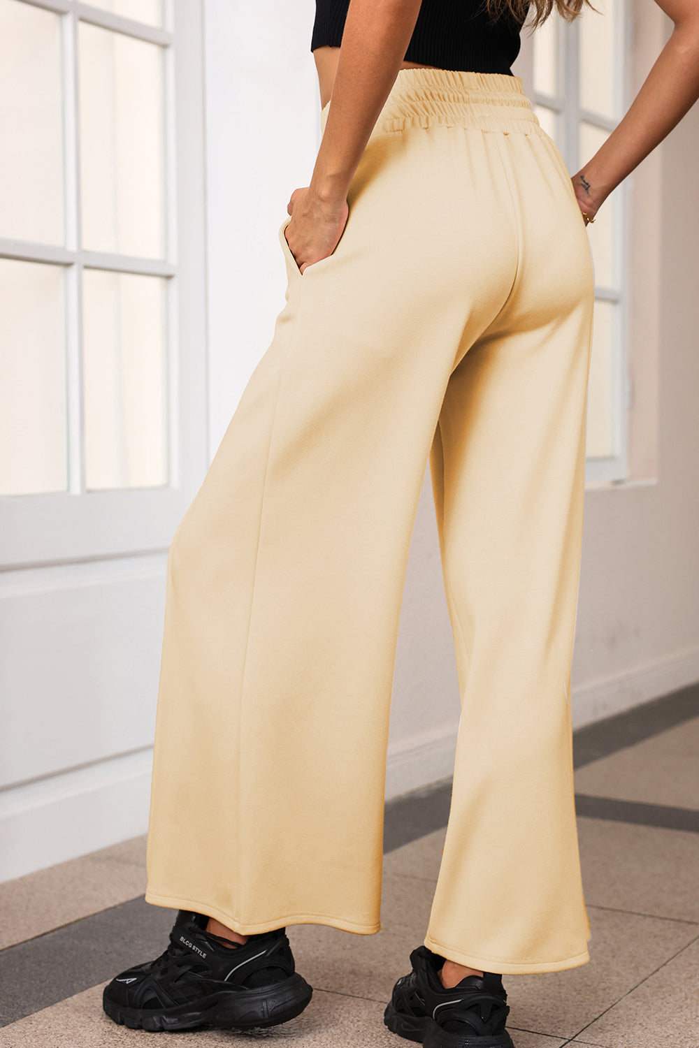 Drawstring Wide Leg Pants Pockets (18)