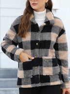 Button Up Drop Shoulder Fuzzy Jacket (15)